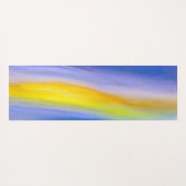 Tapis De Yoga Rayon Doré Abstrait (Dos (Horizontal))
