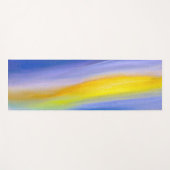 Tapis De Yoga Rayon Doré Abstrait (Devant (Horizontal))