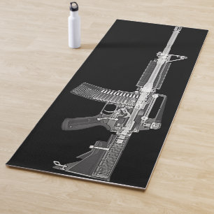 Tapis De Yoga Rayon X d'arme à feu de l'arme à feu AR-15 vrai
