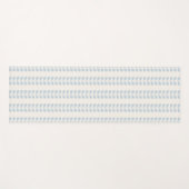 Tapis De Yoga Rayure de feuille bleu clair (Devant (Horizontal))