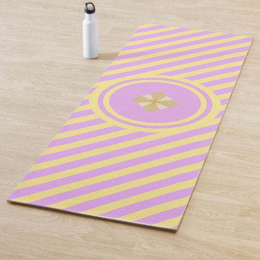 Tapis De Yoga Rayures de mode et diamant (En situation)