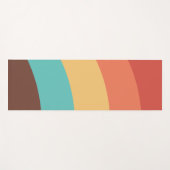 Tapis De Yoga Rayures Rétro Colorées  (Devant (Horizontal))
