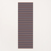 Tapis De Yoga Rayures rouges, blanches et bleues (Devant)
