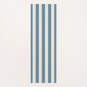 Tapis De Yoga Rayures verticales bleues et crème (Devant)