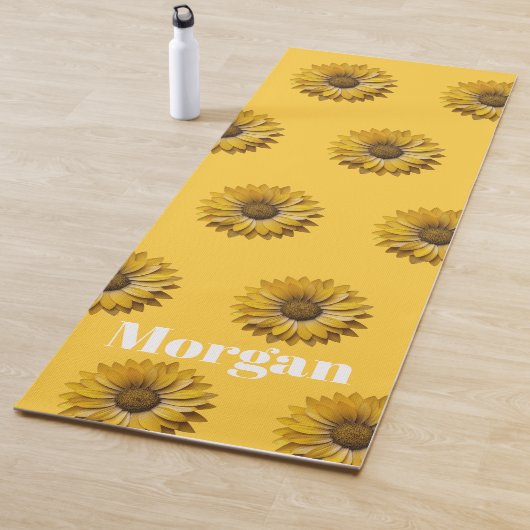 Tapis De Yoga Realistic Minimal Sunflower Pattern Custom Apron (En situation)