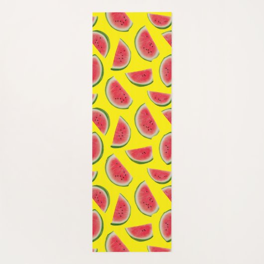 Tapis De Yoga Realistic Watermelon Slice Pattern Design (Dos)