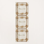 Tapis De Yoga Rectangle doré Fleurs Dimonées brillantes (Devant)