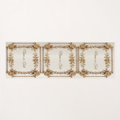 Tapis De Yoga Rectangle doré Fleurs Dimonées brillantes (Devant (Horizontal))