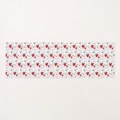 Tapis De Yoga Red and Black Hand Drawn Doodle Hearts (Devant (Horizontal))