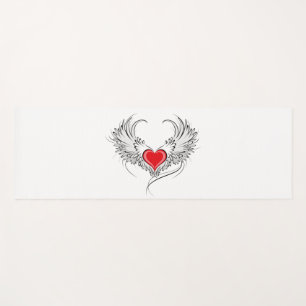 Tapis De Yoga Red Angel Coeur avec ailes