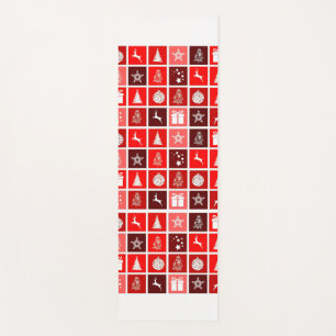 Tapis De Yoga Red Christmas Holiday Cute Tree Reinder