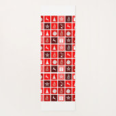 Tapis De Yoga Red Christmas Holiday Cute Tree Reinder (Dos)