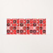 Tapis De Yoga Red Christmas Holiday Cute Tree Reinder (Devant (Horizontal))