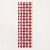 Tapis De Yoga Red Cream Plaid Stripes (Devant)