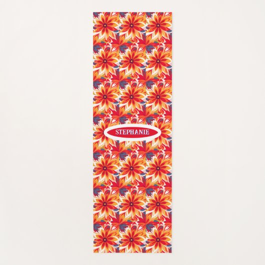 Tapis De Yoga Red Daisy BOHO Carrelage moderne (Devant)