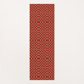 Tapis De Yoga Red geometric pattern tie shown vertically (Devant)