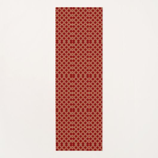 Tapis De Yoga Red geometric pattern tie shown vertically  (Devant)