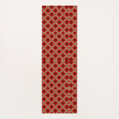 Tapis De Yoga Red geometric pattern tie shown vertically  (Dos)