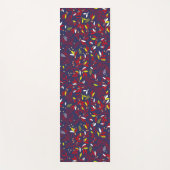 Tapis De Yoga Red Gold Botanical Autumn Leaves (Devant)