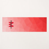 Tapis De Yoga Red gradient geometric mesh pattern Monogram (Devant (Horizontal))