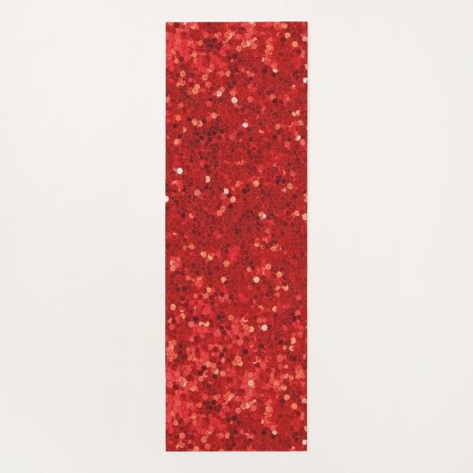 Tapis De Yoga Red sparkling glitter pattern (Dos)