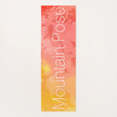 Tapis De Yoga Red Warrior Pose Mountain Pose Aquarelle Abstraite (Dos)