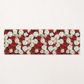 Tapis De Yoga RedandWhiteRoses (Devant (Horizontal))