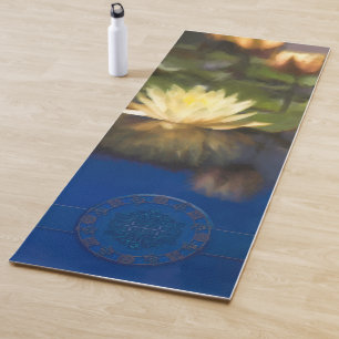 TAPIS DE YOGA RÉFLEXION DES FLEURS LOTUS DE LA PERFECTION
