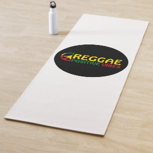 Tapis De Yoga Reggae Musique avec des vibes positives et drapeau