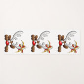 Tapis De Yoga Reindeer Puzzled drôle Caractère de Noël (Devant (Horizontal))