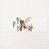Tapis De Yoga Reindeer Puzzled drôle Caractère de Noël (Devant (Horizontal))