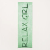 Tapis De Yoga Relax Girl vert rustique (Devant)