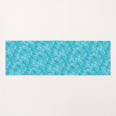Tapis De Yoga Répétition turquoise aqua bambou motif d'herbe (Devant (Horizontal))