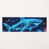 Tapis De Yoga Requin néon coloré (Devant (Horizontal))
