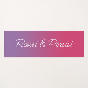 Tapis De Yoga Résistez et persistez au dégradé violet à rose