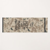 Tapis De Yoga Restez Calme Et Faites De L'Aliyah (Devant (Horizontal))