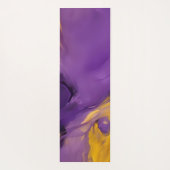 Tapis De Yoga Résumé abstrait violet et or (Dos)