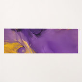 Tapis De Yoga Résumé abstrait violet et or (Devant (Horizontal))