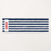 Tapis De Yoga Résumé Marine Stripes sans joint (Devant (Horizontal))