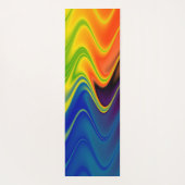 Tapis De Yoga Résumé Multicolore Ondulé (Dos)