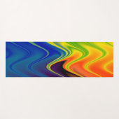 Tapis De Yoga Résumé Multicolore Ondulé (Devant (Horizontal))