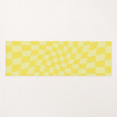 Tapis De Yoga Retro citron jaune pastel Warboard (Devant (Horizontal))