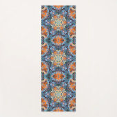 Tapis De Yoga Rétro Mandala Orange Bleu et Jaune (Devant)