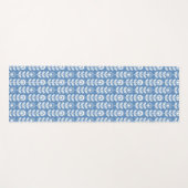 Tapis De Yoga Rétro motif bleu scandinave (Devant (Horizontal))