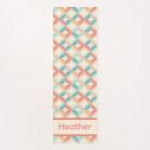 Tapis De Yoga Retro Pastel Monogram (Devant)