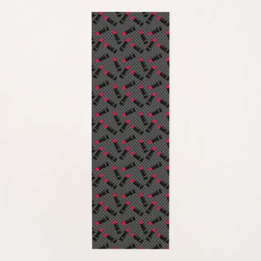 Tapis De Yoga Rétro, rouge à lèvres (Devant)