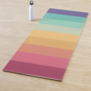 Tapis De Yoga Retro Stripes Lignes élégantes les années 70 80s D