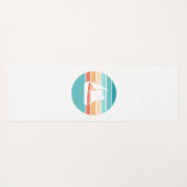 Tapis De Yoga Retro Sunset Effet Perdu + Voilier (Dos (Horizontal))