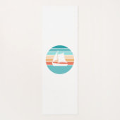 Tapis De Yoga Retro Sunset Effet Perdu + Voilier (Dos)
