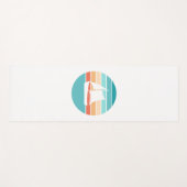 Tapis De Yoga Retro Sunset Effet Perdu + Voilier (Devant (Horizontal))